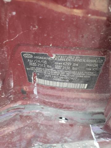 Photo 10 from auction – 2009 HYUNDAI SONATA GLS with VIN 5NPET46C09H452407