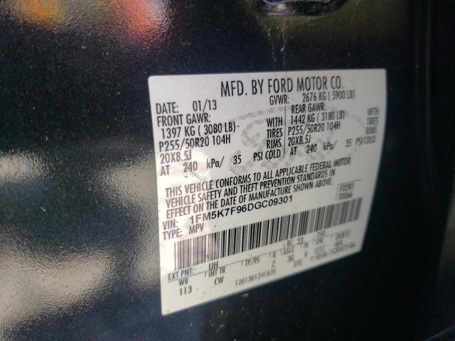 Photo 10 from auction – 2013 FORD EXPLORER L with VIN 1FM5K7F96DGC09301