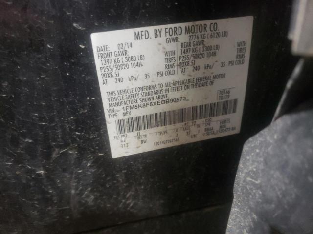 Photo 10 from auction – 2014 FORD EXPLORER L with VIN 1FM5K8F8XEGB90573