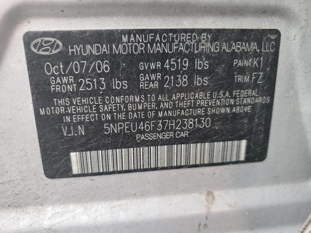 Photo 10 from auction – 2007 HYUNDAI SONATA with VIN 5NPEU46F37H238130