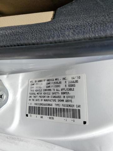 Photo 10 from auction – 2010 HONDA ACCORD EXL with VIN 1HGCS2B82AA008846
