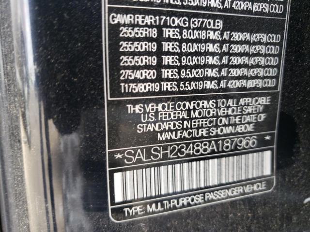 Photo 10 from auction – 2008 LAND ROVER RANGE ROVE with VIN SALSH23488A187966