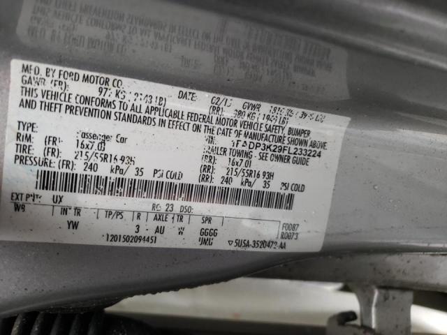 Photo 10 from auction – 2015 FORD FOCUS SE with VIN 1FADP3K29FL233224