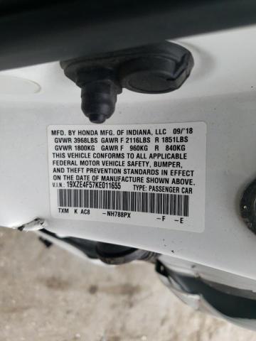 Photo 10 from auction – 2019 HONDA INSIGHT EX with VIN 19XZE4F57KE011655