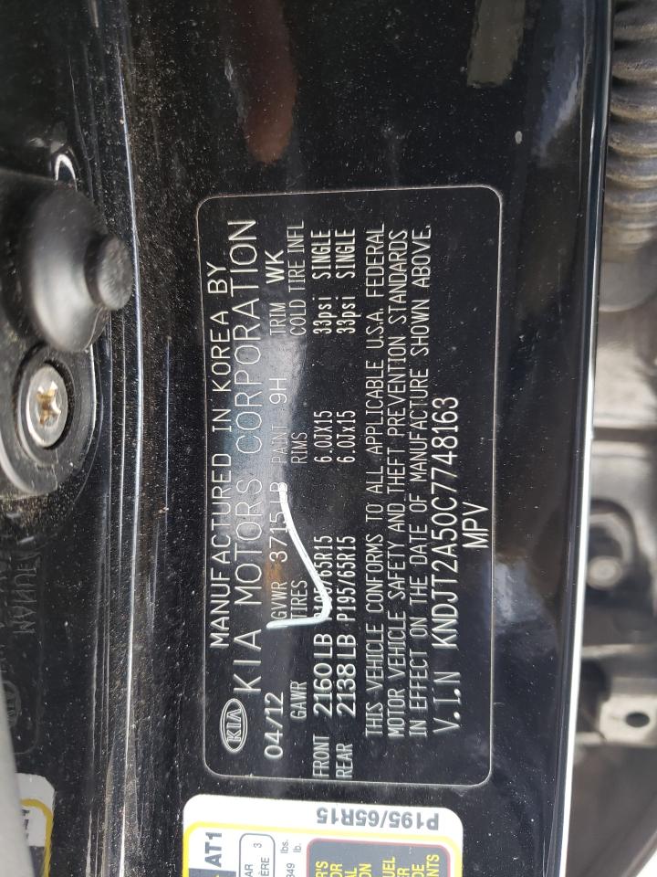 Photo 11 from auction – 2012 KIA SOUL with VIN KNDJT2A50C7748163