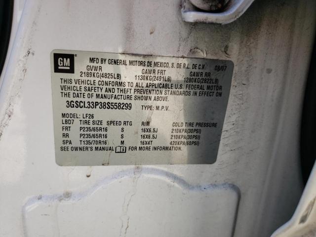 Photo 10 from auction – 2008 SATURN VUE XE with VIN 3GSCL33P38S558299