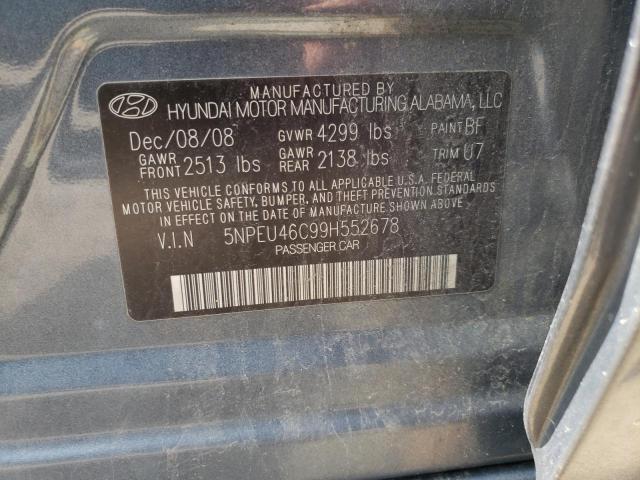Photo 10 from auction – 2009 HYUNDAI SONATA SE with VIN 5NPEU46C99H552678