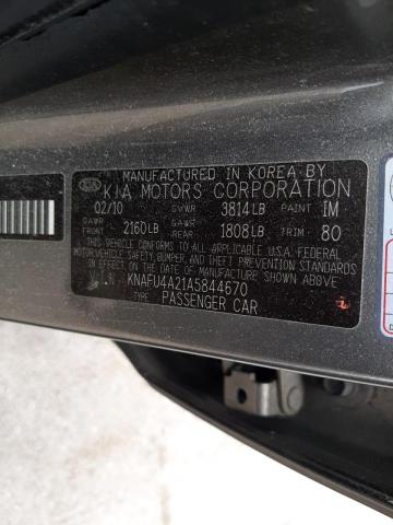 Photo 10 from auction – 2010 KIA FORTE EX with VIN KNAFU4A21A5844670