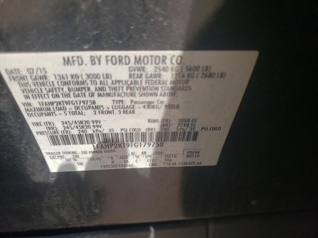 Photo 10 from auction – 2015 FORD TAURUS SHO with VIN 1FAHP2KT9FG179758