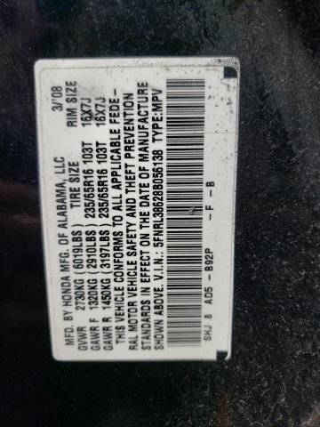 Photo 10 from auction – 2008 HONDA ODYSSEY EX with VIN 5FNRL38628B056138