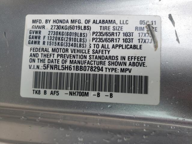 Photo 10 from auction – 2011 HONDA ODYSSEY EX with VIN 5FNRL5H61BB078294