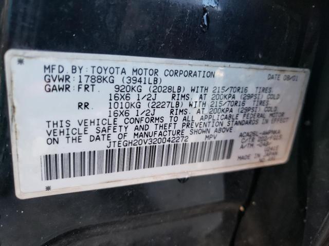 Photo 10 from auction – 2002 TOYOTA RAV4 with VIN JTEGH20V320042272