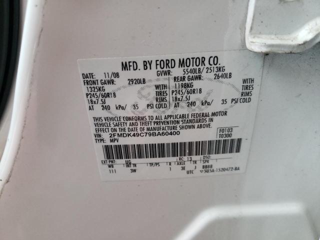 Photo 10 from auction – 2009 FORD EDGE LIMIT with VIN 2FMDK49C79BA60400