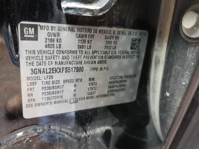 Photo 10 from auction – 2015 CHEVROLET CAPTIVA LS with VIN 3GNAL2EKXFS517980