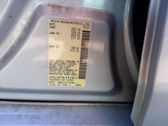 Photo 10 from auction – 2017 NISSAN ALTIMA with VIN 1N4AL3AP3HN345911