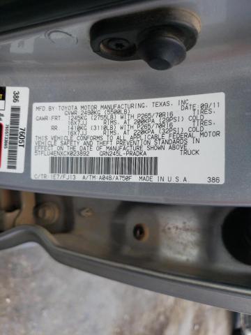 Photo 10 from auction – 2012 TOYOTA TACOMA DOU with VIN 5TFLU4ENXCX023892