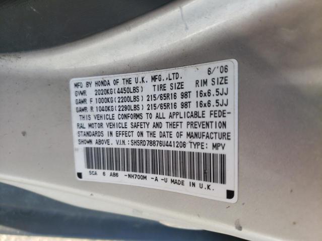 Photo 10 from auction – 2006 HONDA CR-V EX with VIN SHSRD78876U441206