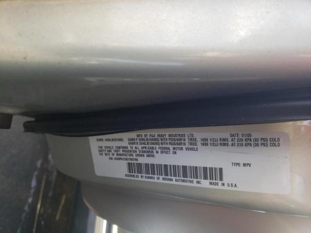 Photo 10 from auction – 2005 SUBARU LEGACY OUT with VIN 4S4BP61C857363785