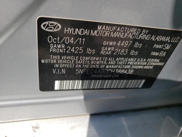 Photo 10 from auction – 2012 HYUNDAI SONATA SE with VIN 5NPEC4AB0CH388438