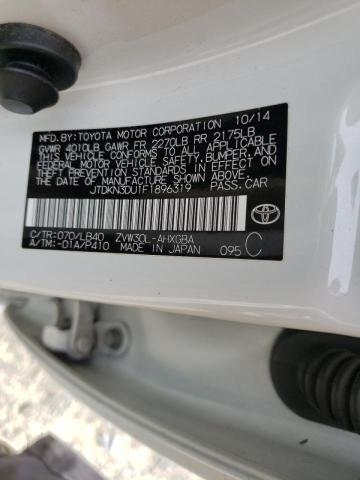 Photo 10 from auction – 2015 TOYOTA PRIUS with VIN JTDKN3DU1F1896319