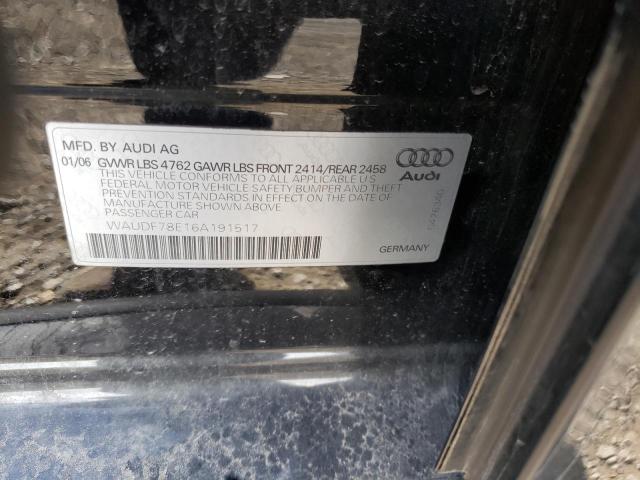 Photo 10 from auction – 2006 AUDI A4 2.0T QU with VIN WAUDF78E16A191517