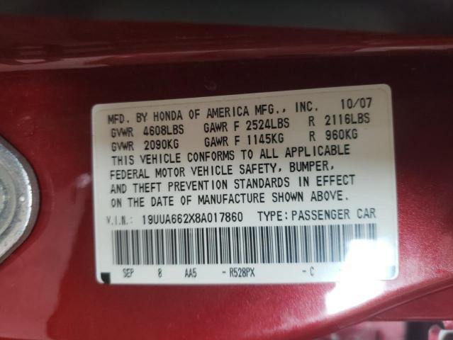 Photo 10 from auction – 2008 ACURA TL with VIN 19UUA662X8A017860