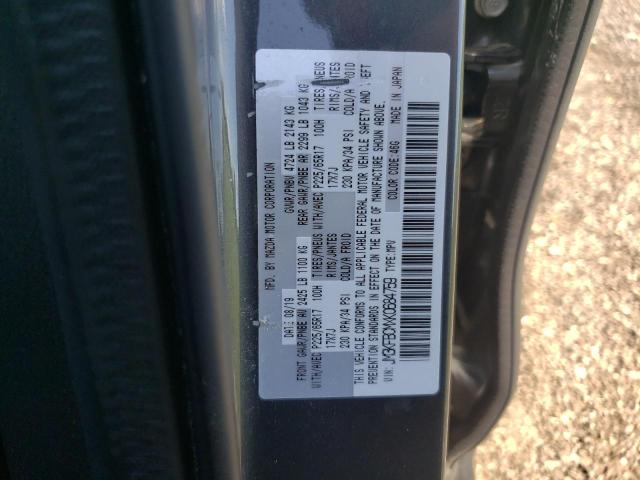 Photo 10 from auction – 2019 MAZDA CX-5 TOURI with VIN JM3KFBCMXK0684759