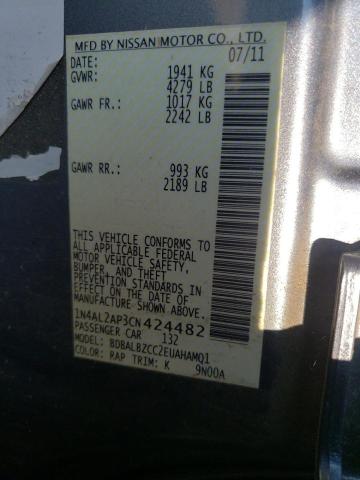 Photo 10 from auction – 2012 NISSAN ALTIMA BAS with VIN 1N4AL2AP3CN424482