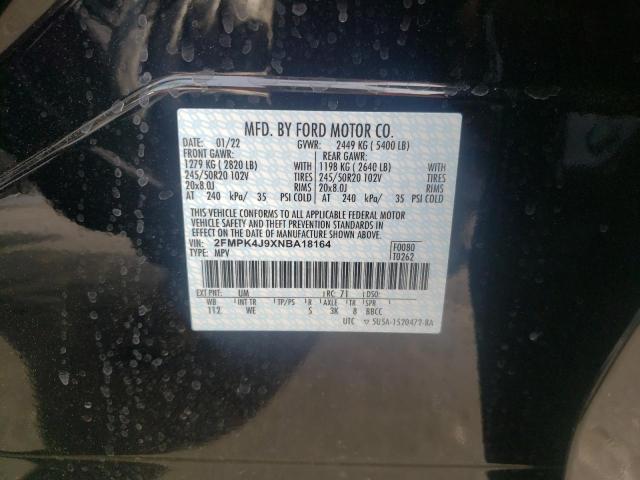 Photo 10 from auction – 2022 FORD EDGE SEL with VIN 2FMPK4J9XNBA18164