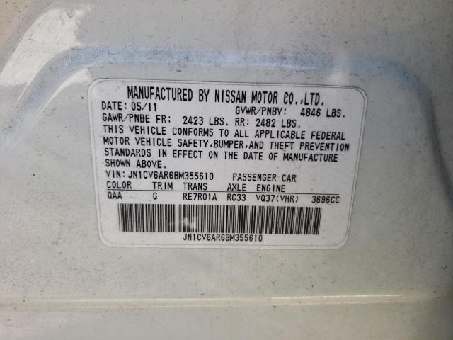 Photo 10 from auction – 2011 INFINITI G37 with VIN JN1CV6AR6BM355610