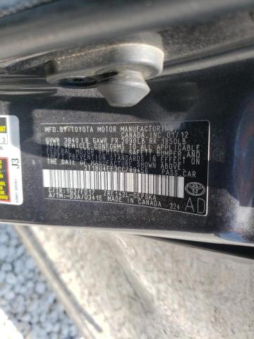Photo 10 from auction – 2012 TOYOTA COROLLA BA with VIN 2T1BU4EE3CC789456