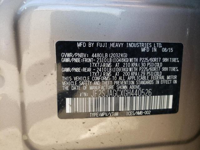 Photo 10 from auction – 2016 SUBARU FORESTER 2 with VIN JF2SJAGCXGH440526