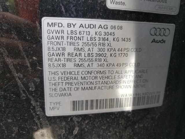 Photo 10 from auction – 2009 AUDI Q7 3.6 QUA with VIN WA1AY94L99D005199