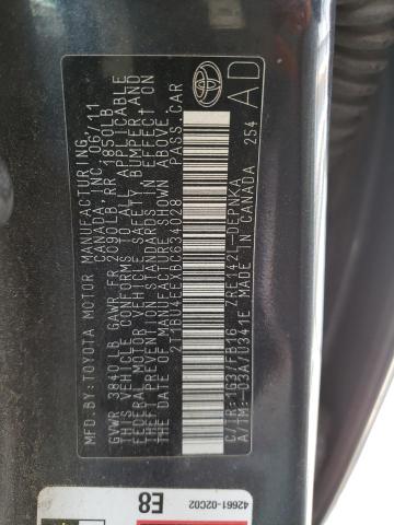 Photo 10 from auction – 2011 TOYOTA COROLLA BA with VIN 2T1BU4EEXBC634028