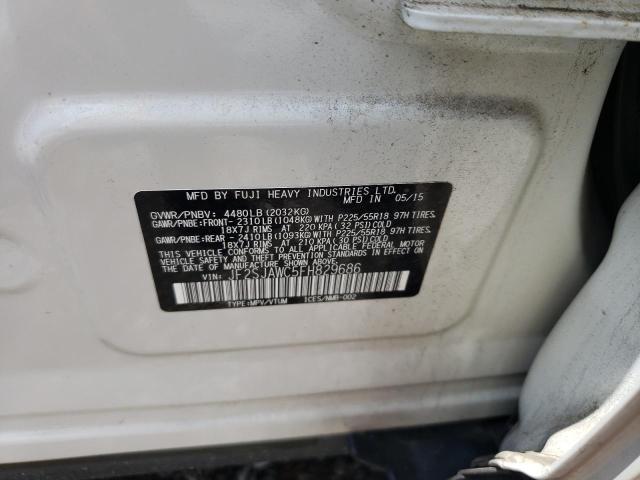 Photo 10 from auction – 2015 SUBARU FORESTER 2 with VIN JF2SJAWC5FH829686