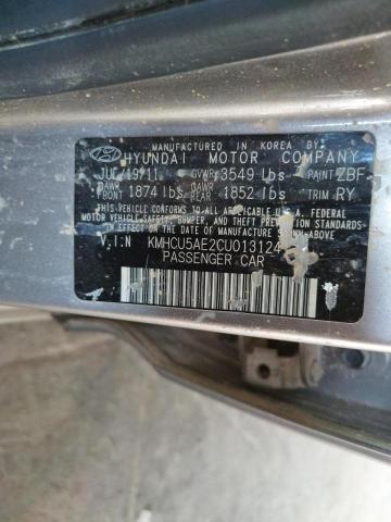 Photo 10 from auction – 2012 HYUNDAI ACCENT GLS with VIN KMHCU5AE2CU013124