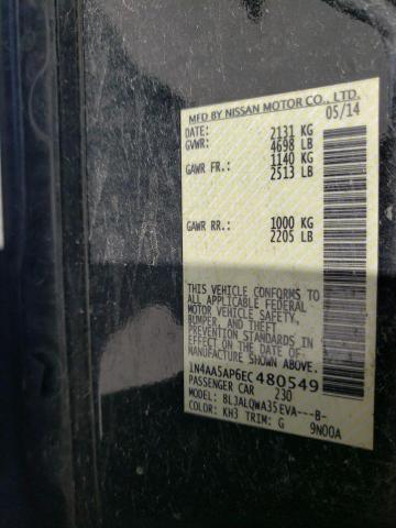 Photo 10 from auction – 2014 NISSAN MAXIMA S with VIN 1N4AA5AP6EC480549