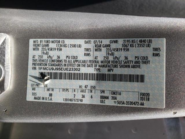 Photo 10 from auction – 2014 FORD ESCAPE TIT with VIN 1FMCU9J95EUE23302