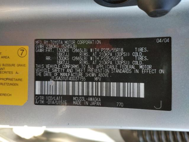 Photo 10 from auction – 2004 LEXUS RX 330 with VIN JTJGA31U140037155