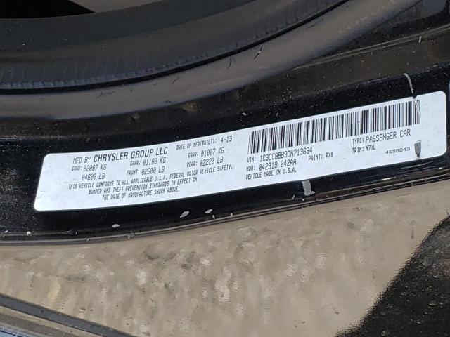 Photo 10 from auction – 2013 CHRYSLER 200 TOURIN with VIN 1C3CCBBB9DN713684