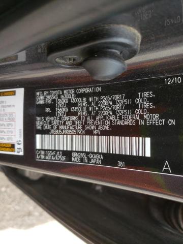 Photo 10 from auction – 2011 TOYOTA 4RUNNER SR with VIN JTEBU5JRXB5051904