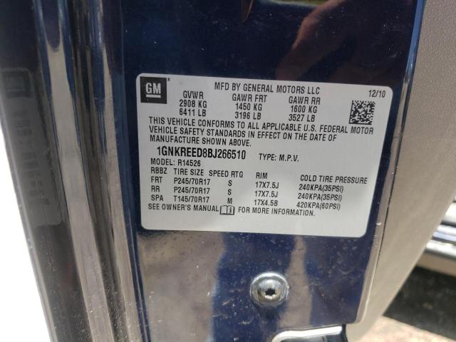 Photo 10 from auction – 2011 CHEVROLET TRAVERSE L with VIN 1GNKREED8BJ266510