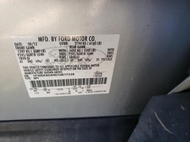 Photo 10 from auction – 2013 FORD EXPLORER X with VIN 1FM5K8D89DGB17339