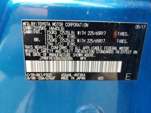 Photo 10 from auction – 2017 TOYOTA RAV4 LE with VIN JTMBFREV3HJ162386