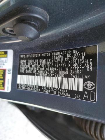 Photo 10 from auction – 2014 TOYOTA COROLLA L with VIN 2T1BURHE3EC123886