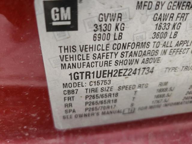 Photo 10 from auction – 2014 GMC SIERRA C15 with VIN 1GTR1UEH2EZ241734
