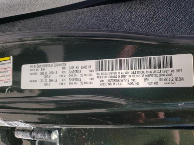 Photo 10 from auction – 2008 JEEP WRANGLER U with VIN 1J4GA39158L507716