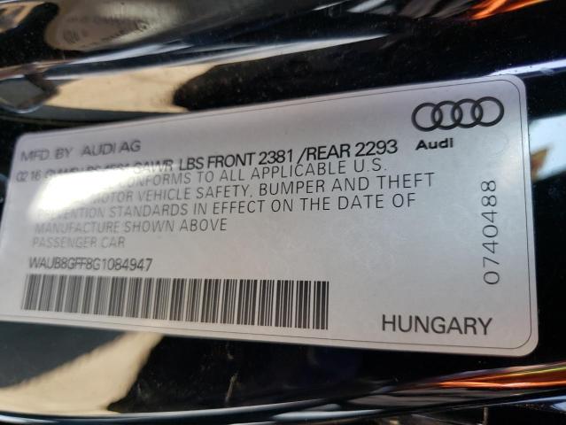 Photo 10 from auction – 2016 AUDI A3 PREMIUM with VIN WAUB8GFF8G1084947