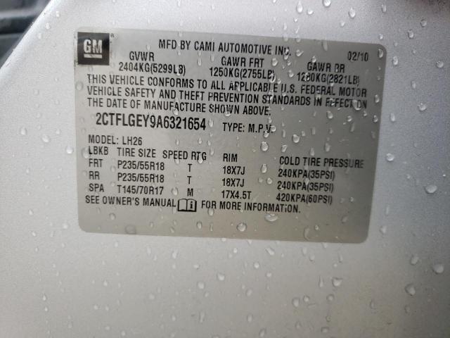 Photo 10 from auction – 2010 GMC TERRAIN SL with VIN 2CTFLGEY9A6321654