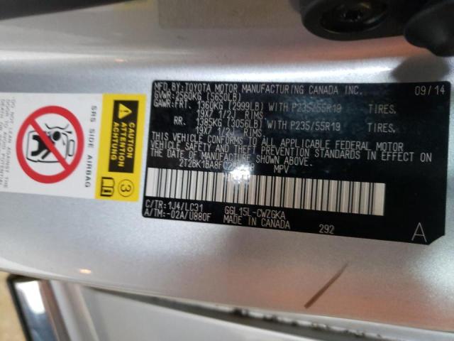 Photo 10 from auction – 2015 LEXUS RX 350 BAS with VIN 2T2BK1BA8FC285118
